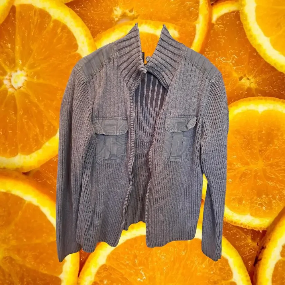 Calvin Klein Jeans Full Zip‎ Sweater with Front Pockets Size Large